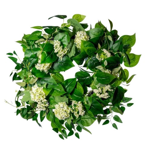 GHIRLANDA VERDE CON FIORI E NEBBIOLINA